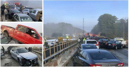 U SAD-u velik lančani sudar 63 vozila, povrijeđeno tridesetak ljudi