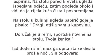 VIC DANA: Muž se budi mamuran