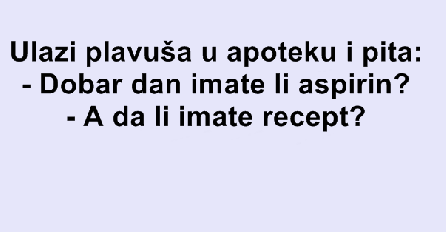 VIC: Plavuša u apoteci