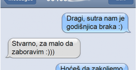 SUTRA NAM JE GODIŠNJICA BRAKA I SVA SRETNA PREDLOŽILA SAM MUŽU DA ZAKOLJEMO PRASE: Kad mi je ovo napisao, MOMENTALNO SAM ZATRAŽILA RAZVOD