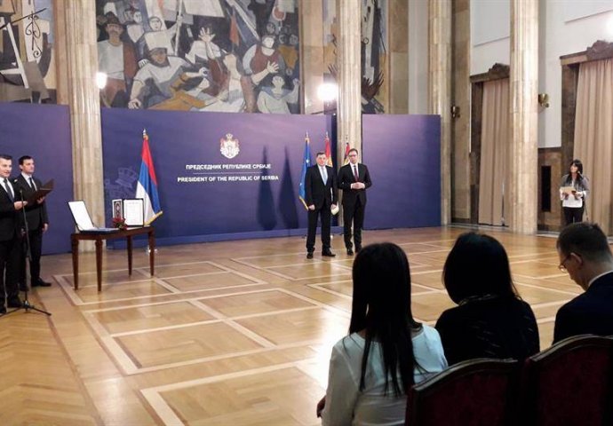 Dodik s Vučićem u Beogradu