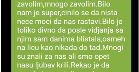 "Poslije tri godine viđanja ostavi dotadašnju djevojku i krene ozbiljnije sa mnom..."