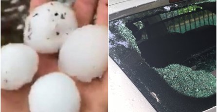 NEZAPAMĆENO NEVRIJEME, PADAO GRAD VELIČINE LOPTICE ZA GOLF: Uništeni automobili, polomljeno drveće, POGLEDAJTE OVE PRIZORE!