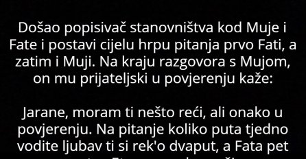 VIC: Popisivač stanovništva kod Muje i Fate