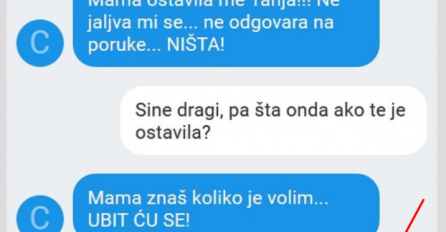 REKAO SAM MAMI DA ĆU SE UBITI ZBOG DJEVOJKE, NAZVALA ME PLAČONJOM I IZVRIJEĐALA NAJSTRAŠNIJE: Zadnja poruka me izbezumila, NEMA GORE MAJKE!
