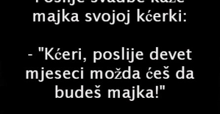 VIC :  MAJKA I KĆERKA PRIČAJU POSLIJE SVADBE