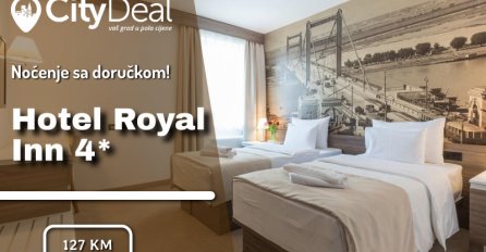 Platite samo 127 KM za jedno noćenje sa doručkom za dvije osobe + bocu vina i smjestite se u udobni Royal Inn hotel!