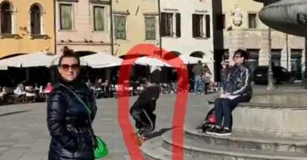 LEPA BRENA ZABILJEŽILA ŠOKANTAN MOMENAT:  Snimala je trg, ali nije ni slutila šta će se desiti! VIDITE LI OVAJ DETALJ IZA NJE?