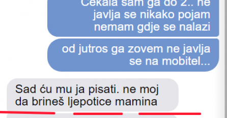 KĆERKA MI SE U SUZAMA JAVILA DA JOJ SE MUŽ NE JAVLJA, ODMAH SAM MU NAPISALA PORUKU: Poslao mi je ODVRATNU SLIKU, kad sam vidjela gdje je, POZLILO MI