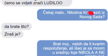 POHVALIO SAM SE DRUGU DA ĆU VEČERAS IZAĆI SA PREZGODNOM NIKOLINOM, a onda mi je on poslao njenu sliku bez majice: OVO NIJE MOGUĆE, DA OVAKO BUDEM PREVAREN?