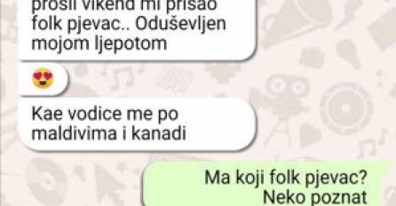 PRIJATELJICA MI JE JAVILA DA VEČERAS IZLAZI SA POZNATIM FOLK PJEVAČEM IZ SRBIJE, IAKO JE UDATA: Kad mi je pokazala sliku, VRISNULA SAM OD SMIJEHA, nije moguće