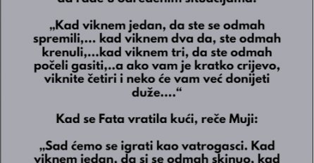 VIC DANA: Fata i Mujo kao vatrogasci
