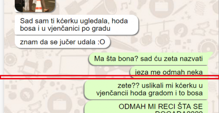 USLIKALI SU MI KĆERKU KAKO DAN POSLIJE SVADBE HODA U VJENČANICI PO GRADU: Javila sam se zetu, kad mi je ovo napisao, ZANIJEMILA SAM!