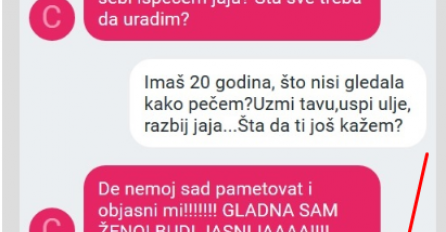 GADI MI SE MOJA KĆERKA, NIJE U STANJU NI ISPRŽITI JAJA! Pokušala sam joj objasniti, ali nakon OVE PORUKE sam odustala, RODILA SAM KRETENA!