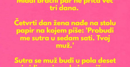 VIC DANA: Mladi bračni par ne priča već tri dana