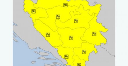 Žuto upozorenje u cijeloj BiH