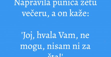 VIC: Napravila punica večeru