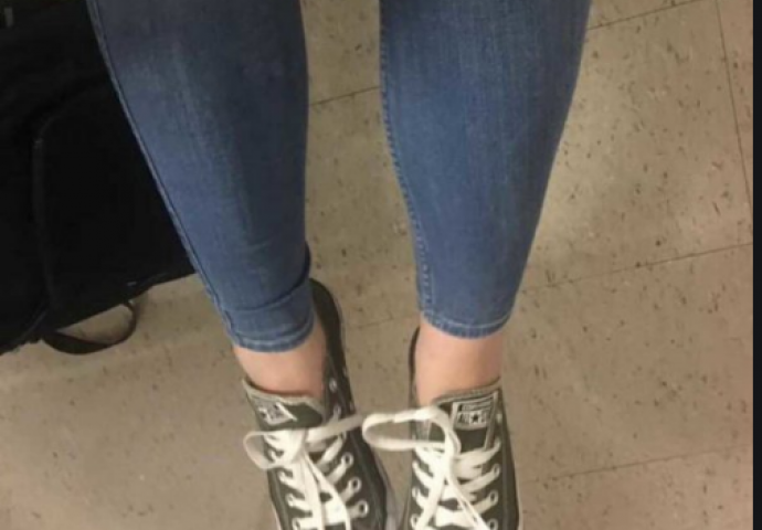 POSLALA SAM KĆERKU U ŠKOLU U OVIM FARMERKAMA: Vratili su je kući jer sa SRAMNOM PORUKOM, pogledajte gornji dio slike