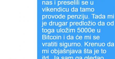 "Prije 5god su baba i deda prodali stan i dali sestri i meni po 45.000e"