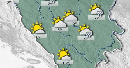 Evo kakvo nas vrijeme očekuje sutra u Bosni i Hercegovini