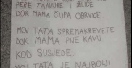 DJEČAK NAPISAO PJESMICU O TATI, MAMI I NJIHOVOM BRAKU: A onda je na kraju otkrio nešto što je TATU RAZBJESNILO
