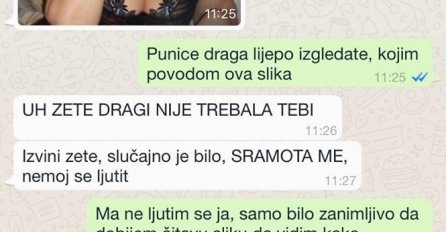 PUNICA MI JE SLUČAJNO POSLALA SLIKU, TRAŽIO SAM DA VIDIM I DONJI DIO: Kad mi je poslala ŽIVOT MI SE ZGADIO,  PA ŠTA JE OVO OBUKLA NA SEBE, IMA LI ONA OBRAZA UOPŠTE??