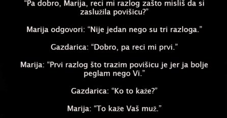 VIC DANA:  Kućna pomoćnica traži povišicu