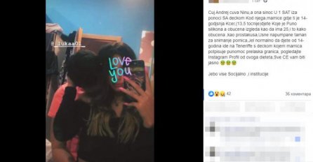 DOK JE ANABELA U ZADRUZI, EVO GDJE JE NJENA MALOLJETNA KĆERKA NINA: Otišla kod njega u stan za vrijeme policijskog časa, OBJAVILI SLIKU, FANOVI OGORČENI (FOTO)