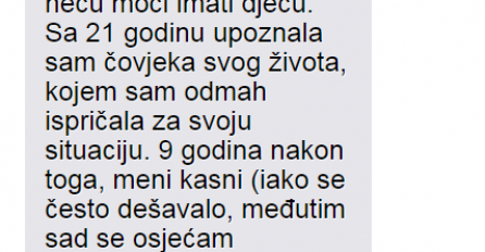 "U 17 godini mi je izvađen jajnik..."