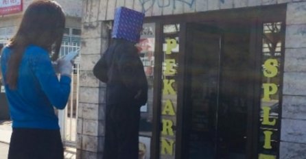 ČOVJEČE, ŠTA SI TO STAVIO NA GLAVU? ČEKA U REDU ISPRED PEKARE OVAKO OBUČEN: Gornji dio slike će vas nasmijati do suza! (FOTO)