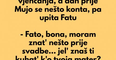 VIC DANA: Mujo zaprosio Fatu