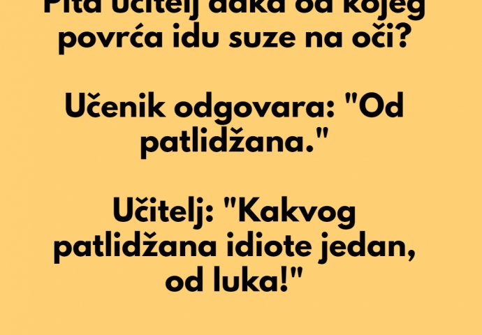 VIC DANA: Od kojeg povrća idu suze na oči