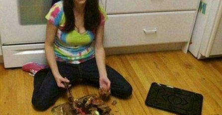 SLIKA IZ KUHINJE HIT NA INTERNETU, POGLEDAJTE ŠTA SE NALAZI ISPRED NJE NA PODU: Ljudi plaču od smijeha, ŠTA JE OVO!