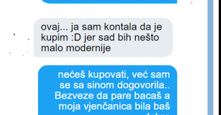 BUDUĆA SVEKRVA MI JE POSLALA SLIKU VJENČANICE KOJU ŽELI DA NOSIM NA SVOM VJENČANJU: Od muke sam počela plakati, DA LI BISTE VI OVAJ UŽAS NOSILE?