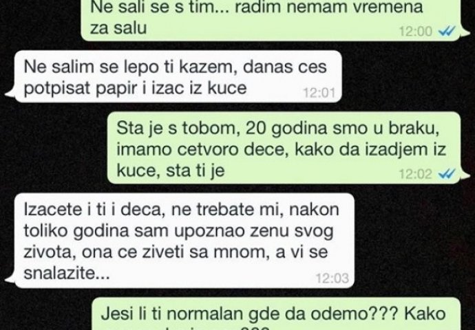 MUŽ MI JE NAKON 20 GODINA BRAKA NAPISAO DA ŽELI RAZVOD: Kad mi je poslao njenu sliku POZLILO MI, NIJE VALJDA S NJOM?