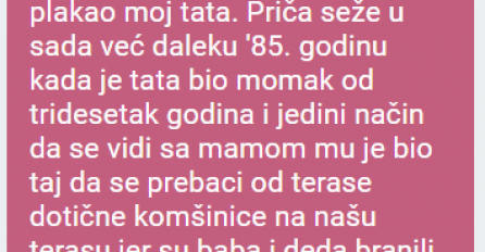 "Jučer je umrla naša prva komšinica. "