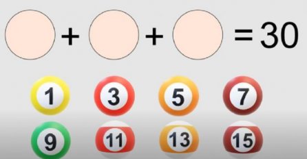 Navodno samo 1 POSTO ljudi može da rjješi ovu mozgalicu: Kako s tri kugle dobiti zbir 30? (VIDEO)