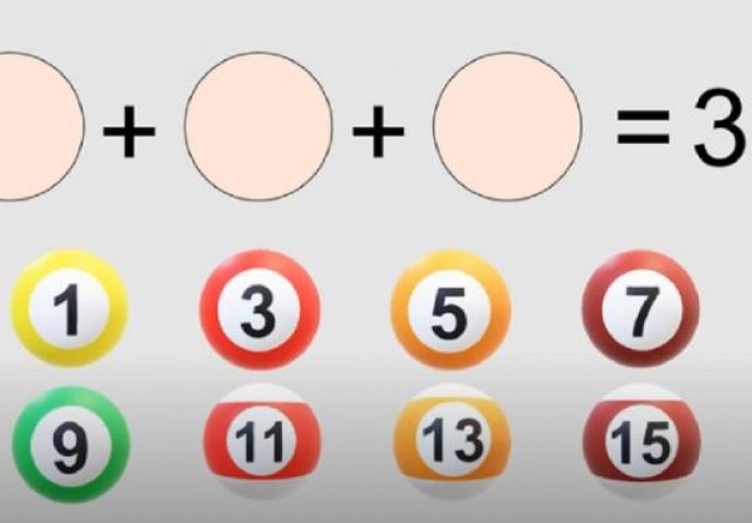 Navodno samo 1 POSTO ljudi može da rjješi ovu mozgalicu: Kako s tri kugle dobiti zbir 30? (VIDEO)