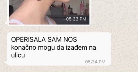 OPERISALA SAM NOS PRIJE MJESEC DANA I SLIKU ODMAH POSLALA PRIJATELJICI: Konačno mogu da izađem na ulicu BEZ STIDA, SAD SAM POTPUNO DRUGAČIJA