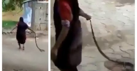 STARICA SE BORILA SA OGROMNOM ZMIJOM U DVORIŠTU, a zbog onog što joj je uradila SVI GLEDAJU OVAJ VIDEO BEZ DAHA! 