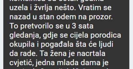 "Zaboravio sam krede u boji ispred zgrade dok sam se igrao sa sinom. "