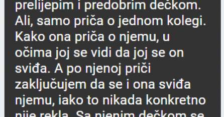 "Drugarica je počela da radi u nekoj firmi, gdje radi jako puno muškaraca a vrlo malo žena. "
