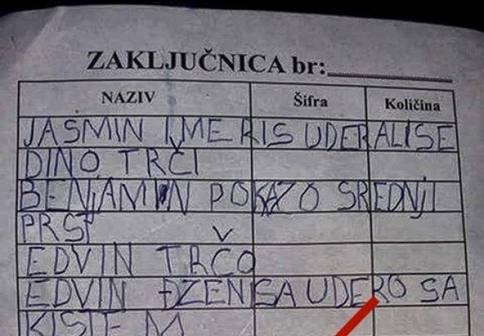 Djevojčica morala da zapiše nemirne učenike, UČITELJICA SE VRATILA I DOŽIVJELA ŠOK: Pogledajte šta piše na papiru! (FOTO)