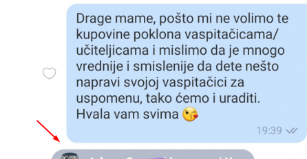 MAMA U VIBER GRUPI NAPISALA KAKO NEĆE DATI NOVAC ZA POKLON VASPITAČICI: Evo kakav odgovor je dobila, SKANDAL