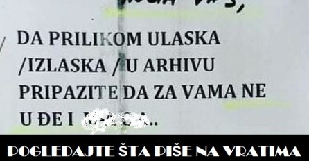 CIJELI REGION PLAČE OD SMIJEHA: Pogledajte šta piše na vratima ustanove, OVO ĆE VAM POPRAVITI DAN (FOTO)