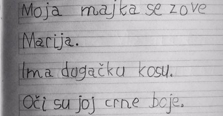 MOJ SIN JE U ŠKOLI DOBIO ZADATAK DA ME OPIŠE: Kad je učiteljica vidjela zadnju rečenicu, ODMAH ME POZVALA DA DOĐEM!