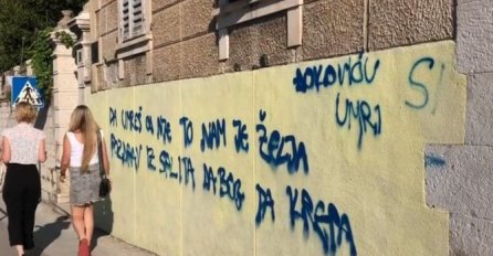 MORBIDNA PORUKA OSVANULA ZA ĐOKOVIĆA NA ZIDU U SPLITU: Evo kako sada izgleda ovaj zid (FOTO)
