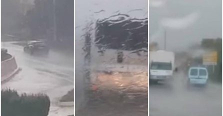 TEMPERATURA PALA ZA 14 STEPENI! ULICE POD VODOM: Nezapamćeno nevrijeme, POGLEDAJTE ŠTA SE DESILO VEČERAS (VIDEO)