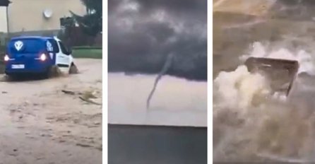 OLUJA TUTNJI DRŽAVOM, PADA GRAD, ULICE POPLAVLJENE: Pojavile se i pijavice i munje, ODJEDNOM SE SVE ZACRNILO