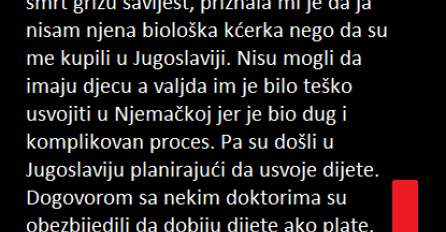 "Prije pet godina mi se majka terminalno razboljela, otac umro prije sedam godina..."
